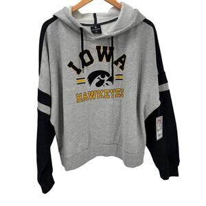 Iowa Hawkeyes Hoodie Womens XXL Gray Pullover Fleece Lined COMFY Colosseum NEW